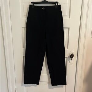 Able Ann Classic Twill Pants Black Straight Leg Pants